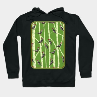 Woodpecker Pattern Hoodie